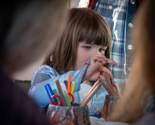 Colouring fun at the family festival